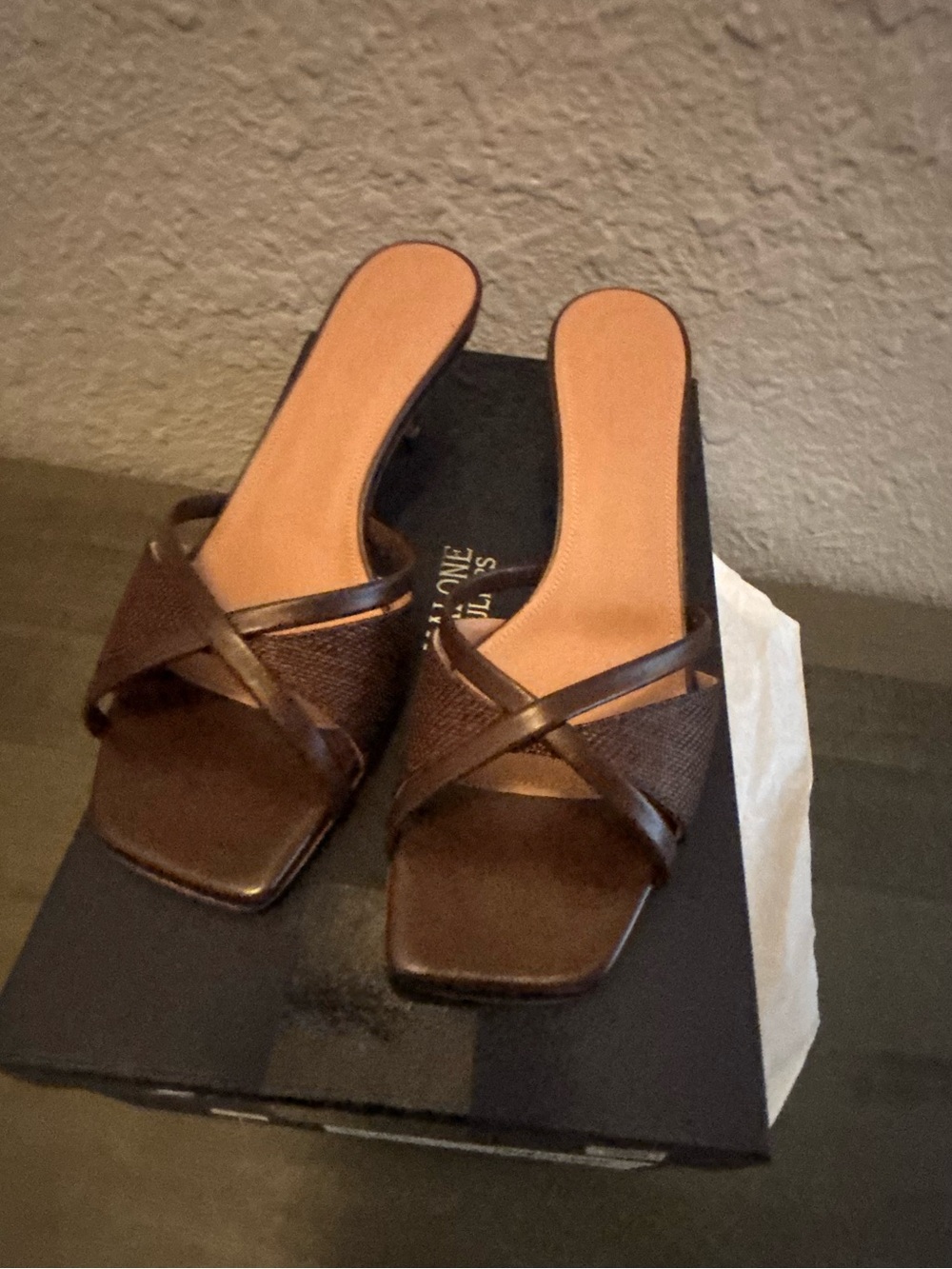 Malone Souliers Brown Leather Slide Mules